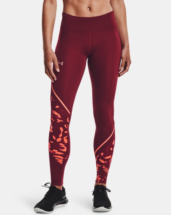 Women's UA Fly Fast 2.0 Print Tights, Red, pdpMainDesktop image number 0